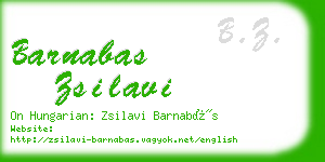 barnabas zsilavi business card